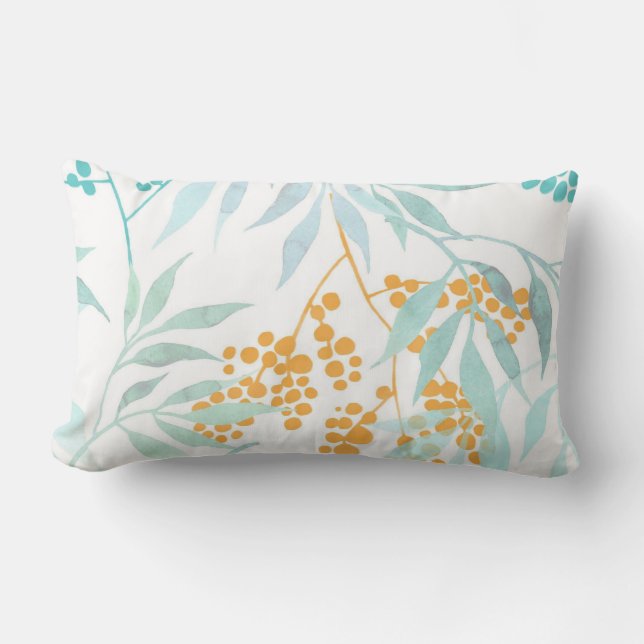 Söt blommigt dekorativ öga-fångst lumbarkudde (Framsida)