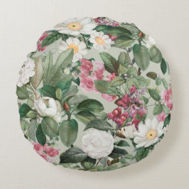 Söt blommigt dekorativ öga-fångst rund kudde