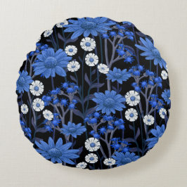 Söt blommigt dekorativ öga-fångst rund kudde