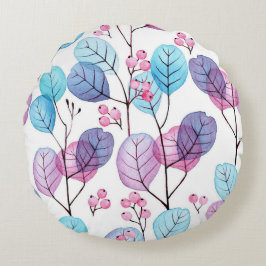 Söt blommigt dekorativ öga-fångst rund kudde