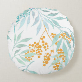 Söt blommigt dekorativ öga-fångst rund kudde