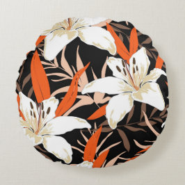 Söt blommigt dekorativ öga-fångst rund kudde