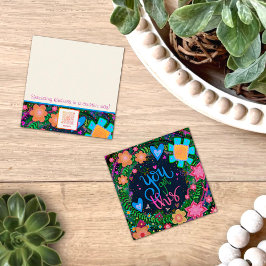 Söt Blommigt Du Har det här känslokortet Fyrkantigt Visitkort