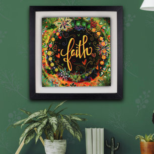 Söt Blommigt Elegant Faith Inspirife Fototryck