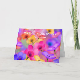 Söt blommigt födelsedagskort kort