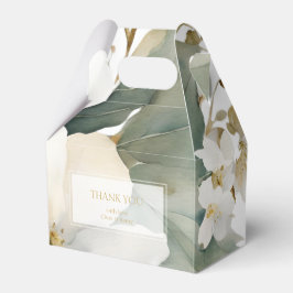 Söt Blommigt Foliage Tack Wedor Favor Box Presentaskar