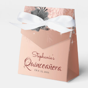 Söt Blommigt för Rosa Quinceanera Presentaskar