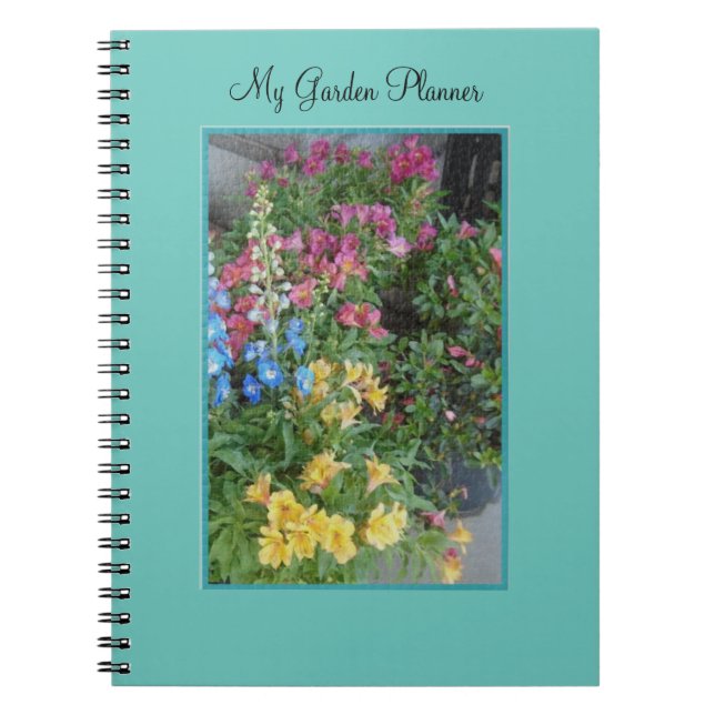 Söt Blommigt Garden Planner Anteckningsbok (Framsidan)