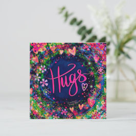 Söt Blommigt Hugs Flat Square Inspiritivity