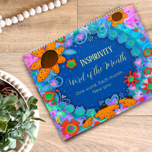 Söt Blommigt inspirationsinspiritivitet EN ORD Kalender