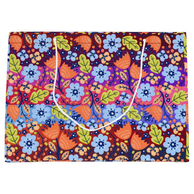 Söt Blommigt jul Mönster Julafton Träd Festive (Framsidan)