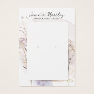 Söt Blommigt Juvelry Visning Card Visitkort