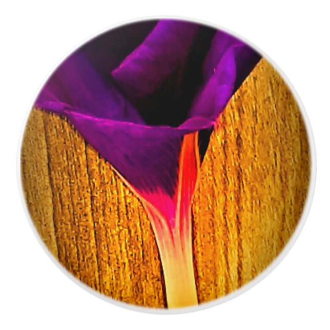 Söt Blommigt keramisk knopp (Framsidan)