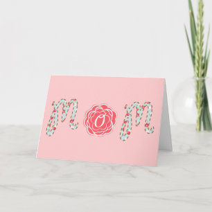 Söt Blommigt Mamma Mors dag Kort