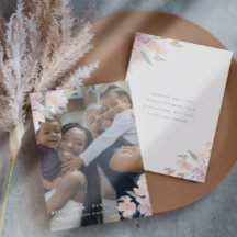Söt Blommigt med Message Photo Mors dag Card