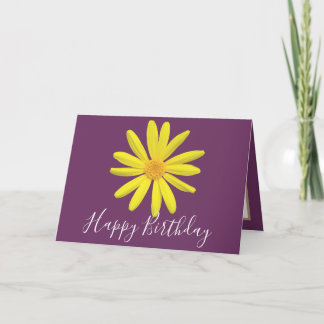 Söt Blommigt Modern Daisy Flower Lila Birday Kort