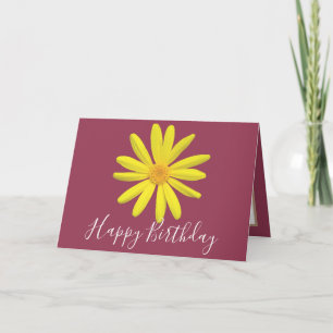 Söt Blommigt Modern Daisy Flower Rosa Birday Kort