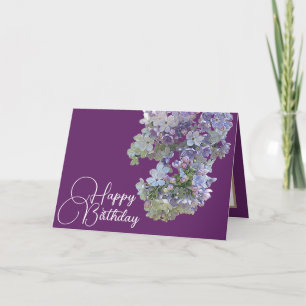 Söt Blommigt Modern Lilac Flower Lila Birthday Kort