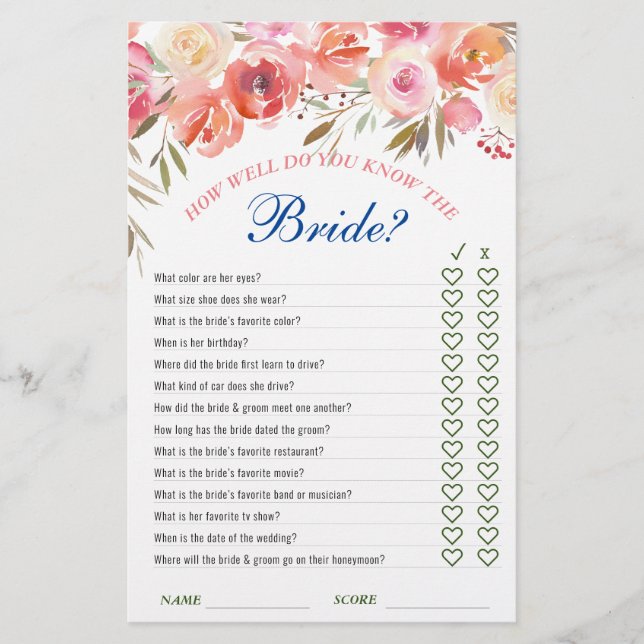 Söt  Blommigt Möhippa för vattenfärg (Framsida)