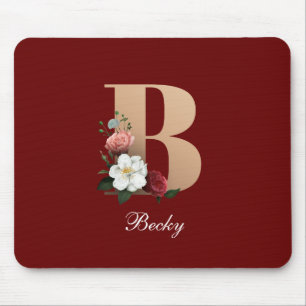 Söt Blommigt Monogram B-MALL Musmatta