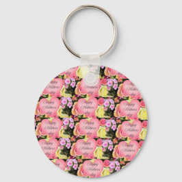 Söt Blommigt Mors dag Nyckelring