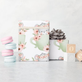 söt blommigt mus presentpapper