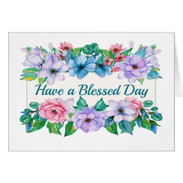 Söt Blommigt Notecard OBS Kort