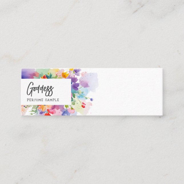 Söt Blommigt Parfym Tester Mini Visitkort (Framsida)