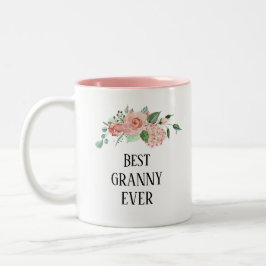 Söt blommigt Personlig best Granny ever Två-Tonad Mugg