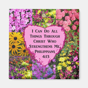 SÖT BLOMMIGT PHILIPPIANS 4:13 SCRIPTURE MAGNET