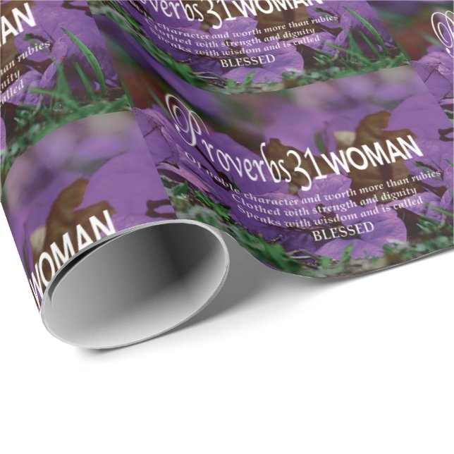 Söt Blommigt PROVERBS 31 Presentpapper (Rullad Hörn)