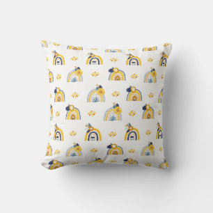 Söt Blommigt Rainbow Summer Mönster Kudde