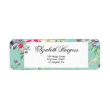 Söt Blommigt Ro Flower Returadress