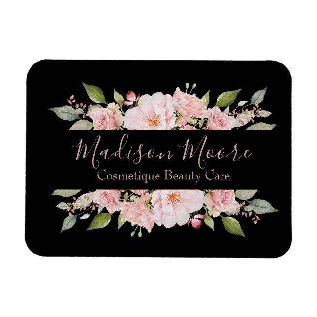 Söt Blommigt Ro Namn Inscrited Magnet (Horisontell)