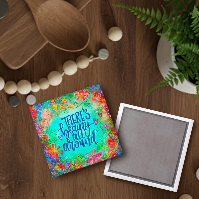 Söt Blommigt Roligt Beauty All Around Inspiritivit Magnet (Skapare uppladdad)