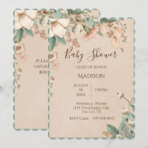 Söt Blommigt Skripttypografi Modern Baby