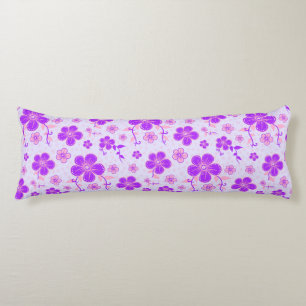 Söt Blommigt Skriv ut Lila och Rosa på Lavender Kroppskudde