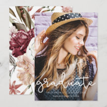 Söt Blommigt Studenten fotomeddelande