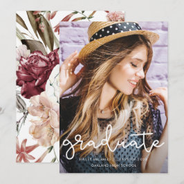 Söt Blommigt Studenten fotomeddelande Meddelande