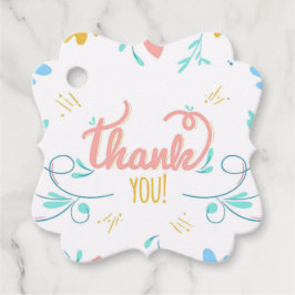 Söt Blommigt Tack Gåvor Etiketter