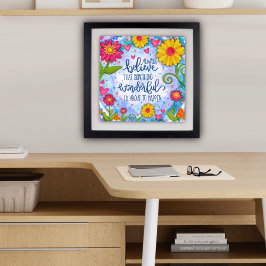 Söt Blommigt tror alltid att offertstimulans Poster