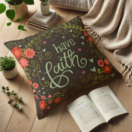 Söt Blommigt Utandning med nedsatt Religiösa Kudde