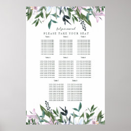 Söt blommigt vattenfärgsvilda blommor poster