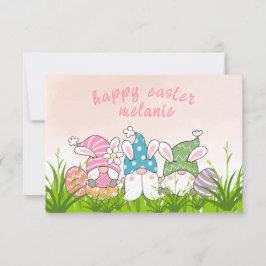 Söt blommigt vintage påsk gnomes-glad påsk anteckningskort