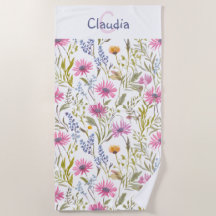 Söt Blommigt Wildblommor Patterned Monogrammed