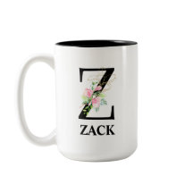 Söt Blommigt Z monogrammat alfabet