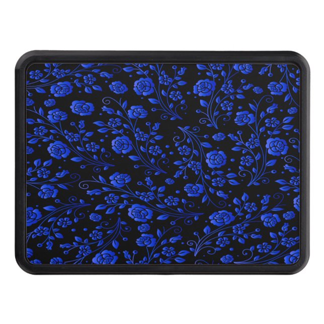 Söt Blommönster Blue Wildblommor Dragkroksskydd (Framsidan)