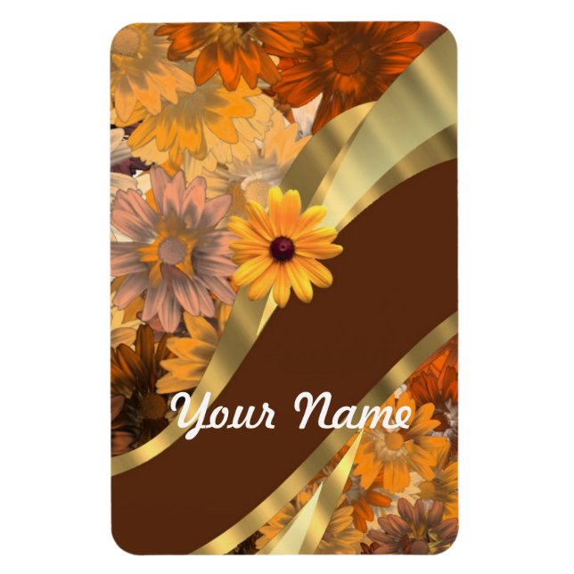 Söt blommönster hösten magnet (Vertikal)