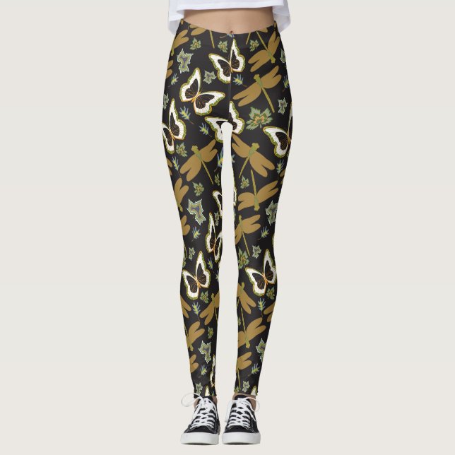 Söt Blommönster Leggings (Framsida)