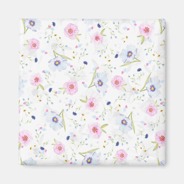Söt Blommönster Magnet (Framsidan)